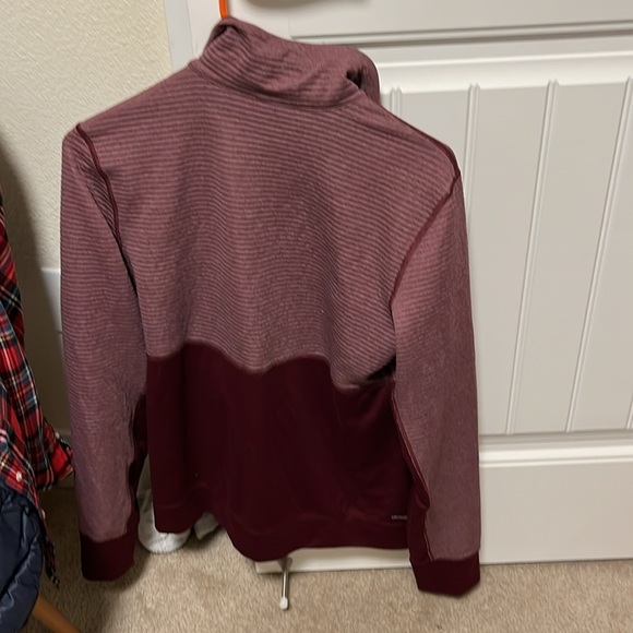 ADIDAS | Two Tone Burgundy Track Jacket Zip Front EUC - Picture 3 of 4